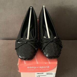 Easy Spirit Black Woven Flats